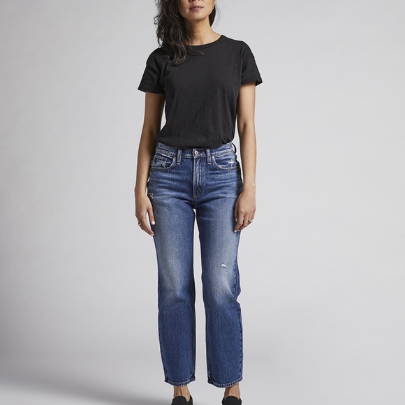 Silver Jeans NWT Frisco High Rise Straight Leg - Eco Friendly - Size 30 - Picture 5 of 12